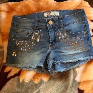 Blue jean shorts